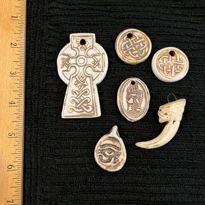 Lot Pottery Pendants